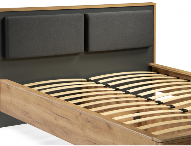 Парящая кровать Клауд дуб крафт золотой / антрацит