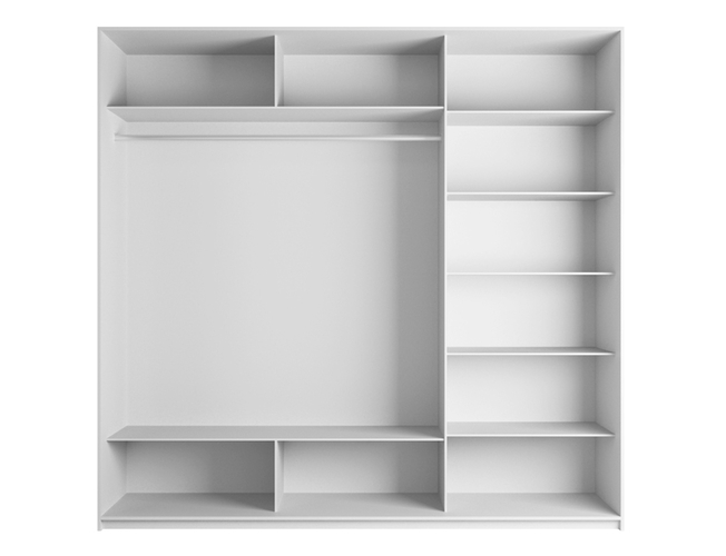 Шкаф-купе Прайм з-х дверный (Стекло), Белый снег