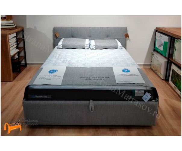 Кровать Life 1 Райтон фото  в ткани Глазго Серый